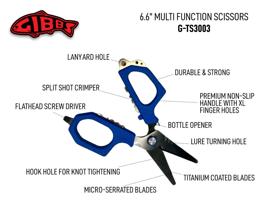 Gibbs 6.6" Multi-Function Scissors