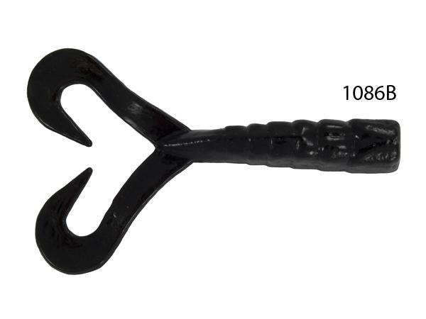5 3/4" Twin Tail Worm - 2pk Black