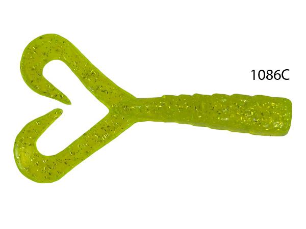 5 3/4" Twin Tail Worm - 2pk Chartreuse