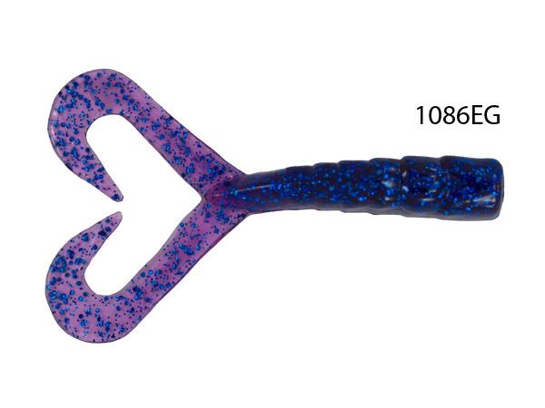 4" Twin Tail Worm - 25pk Electric Grape