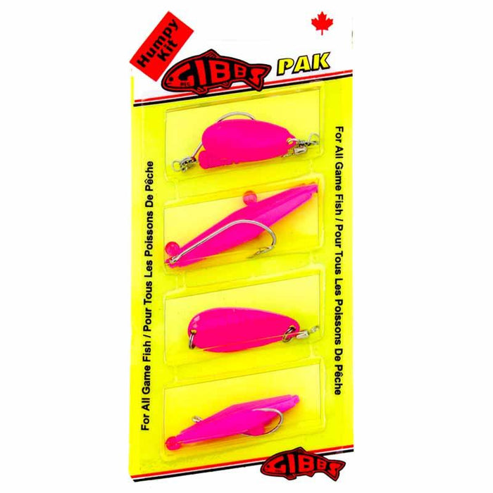 Gibbs Delta Humpy Kit, 2-1/2-in, Pink Blizzard, 4-pk