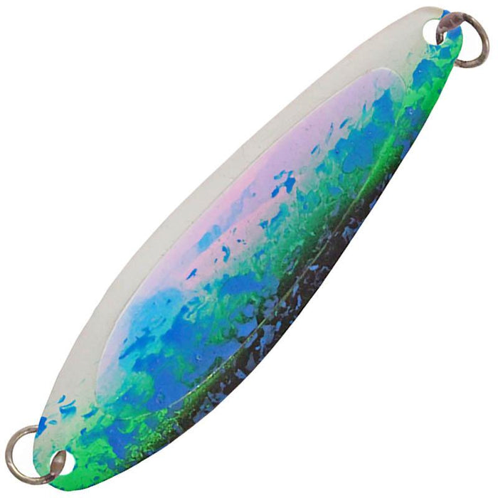  SILVER HORDE COHO Killer Fishing Spoon, Glow Green, 3